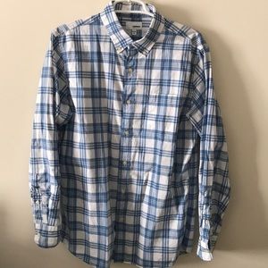 Sonoma white and blue plaid long sleeve